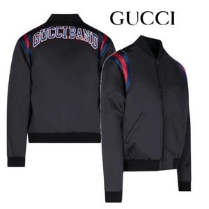 NEW GUCCI | Stripes Nylon Street Style Logo Jacket